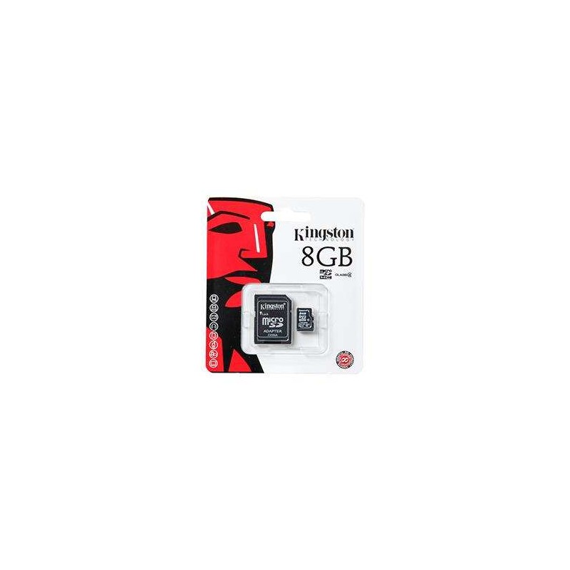 Memoria Micro SD 8 GB con Adaptador